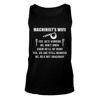 Funny Machinists Wife Quotes Unisex Tank Top | Mazezy