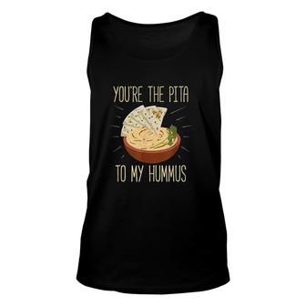 Funny Middle Eastern Food Hummus Pita Complete Me Unisex Tank Top - Thegiftio