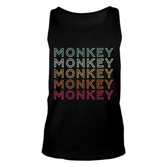 Funny Monkey Ape Gorilla Retro Monkey Unisex Tank Top | Mazezy