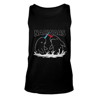 Funny Narwhals Nar Wars Parody Unisex Tank Top | Mazezy