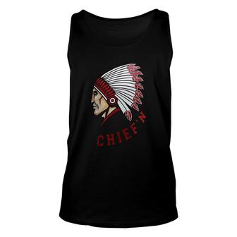 Funny Native American Chief Unisex Tank Top | Mazezy
