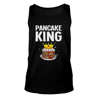 Funny Pancake King Design For Pancake Lover Men Dad Boys Unisex Tank Top | Mazezy