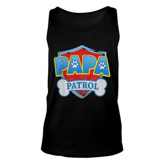 Funny Papa Patrol – Dog Mom, Dad For Men Women Unisex Tank Top | Mazezy