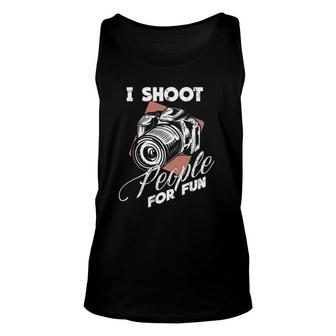 Funny Photography Lover Camera Photography Fun Photographer Unisex Tank Top | Mazezy