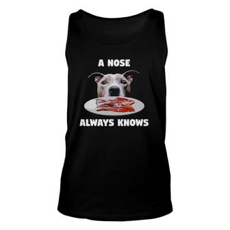 Funny Pitbull A Nose Always Knows Dog Owner Terrier Tees Unisex Tank Top | Mazezy
