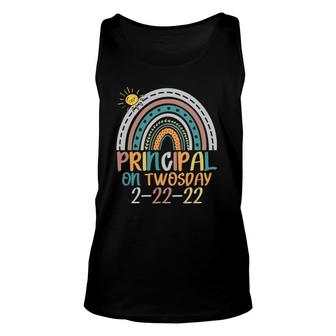 Funny Principal Squad On Twosday February 22Nd 2022 Rainbow Unisex Tank Top | Mazezy