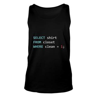 Funny Programmer Query Geek Database Coding Unisex Tank Top - Thegiftio