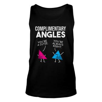Funny Right Acute Triangle Math Teacher Gift Cool Geometry Unisex Tank Top | Mazezy