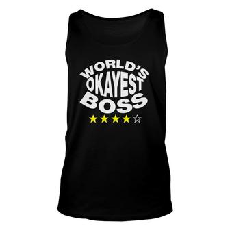 Funny Sayings Work Boss Gift Unisex Tank Top | Mazezy
