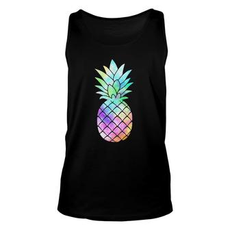 Funny Sizzling Summer Pineapple Tie Dye Matching Unisex Tank Top | Mazezy DE