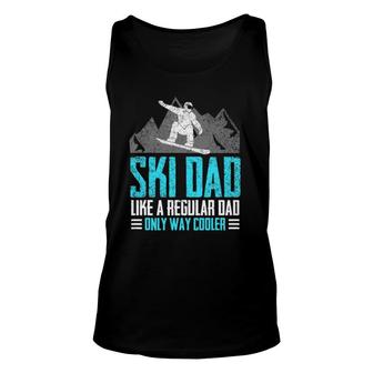 Funny Ski Dad Vintage Skier Tee Only Way Cooler Dad Skiing Unisex Tank Top | Mazezy