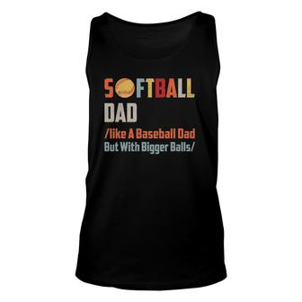 Funny Softball Baseball Dad Unisex Tank Top | Mazezy