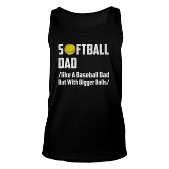 Funny Softball Dad Father's Day Gift Unisex Tank Top | Mazezy