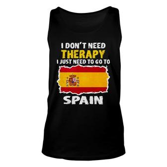 Funny Spain Flag Funny For Spain Lover Unisex Tank Top | Mazezy