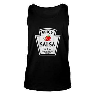 Funny Spicy Salsa Diy Halloween Costume Group Condiments Unisex Tank Top | Mazezy
