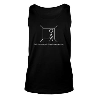 Funny Stick Figure Pun Novelty Sarcastic Cool S Unisex Tank Top | Mazezy