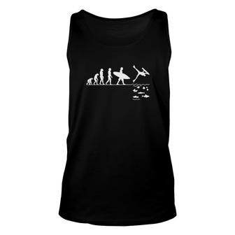 Funny Surfing And Bodyboarding Evolution Unisex Tank Top | Mazezy