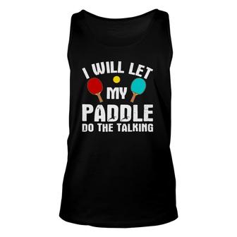 Funny Table Tennis For Men Women Paddle Ping Pong Player Unisex Tank Top | Mazezy