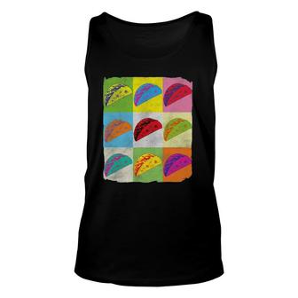 Funny Taco Pop Art Taco , Taco Lover Unisex Tank Top | Mazezy