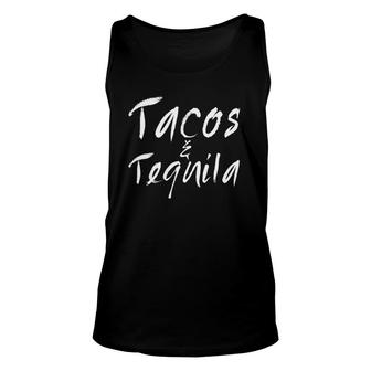 Funny Tacos And Tequila Mexican Party Pinata Drinker Unisex Tank Top | Mazezy