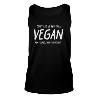 Funny Vegan Vegetarian Eat Plants Lover Tee Gift Idea Unisex Tank Top | Mazezy