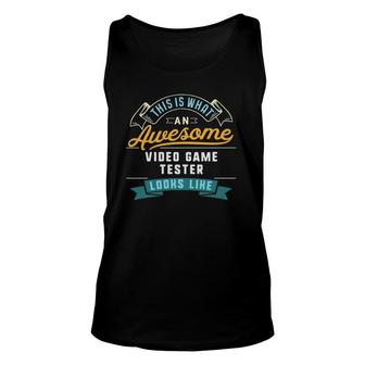 Funny Video Game Tester Awesome Job Occupation Unisex Tank Top | Mazezy