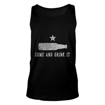 Funny Vintage Drinking Come And Take Drink It Beer Unisex Tank Top - Thegiftio UK