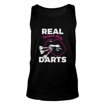 Funny Womens Darts Gift Female Amateur Pub Bar Dart Player Unisex Tank Top - Thegiftio UK