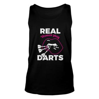 Funny Womens Darts Gift Female Amateur Pub Bar Dart Player Unisex Tank Top - Thegiftio UK