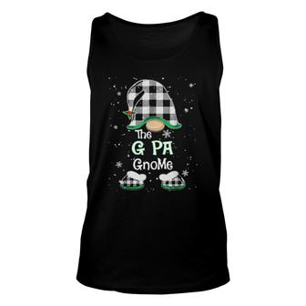 G Pa Gnome Buffalo Plaid Matching Christmas Pajama Family Unisex Tank Top | Mazezy