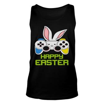 Game Controller Happy Easter Day Green Letters Unisex Tank Top - Thegiftio UK