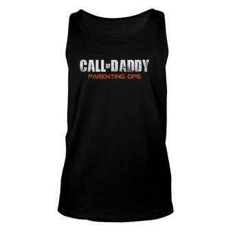 Mens Gamer Dad Call Of Daddy Parenting Ops Father's Day Tank Top | Mazezy