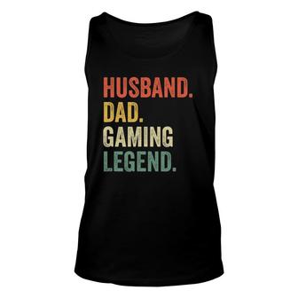 Mens Gamer Dad Husband Dad Video Game Legend Father's Day Tank Top | Mazezy