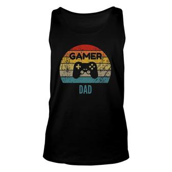 Gamer Dad Vintage 60S 70S Console Controller Graphic Unisex Tank Top | Mazezy