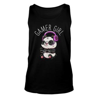 Gamer Girl Panda Gaming Pandas Video Game Unisex Tank Top - Thegiftio UK