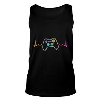 Gamer Heartbeat Video Game Gaming Unisex Tank Top | Mazezy