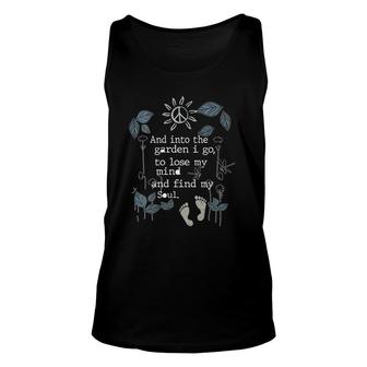 Womens And Into The Garden I Go To Lose My Mind And Find My Soul V-Neck Tank Top | Mazezy CA