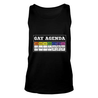 Gay Agenda Unisex Tank Top | Mazezy