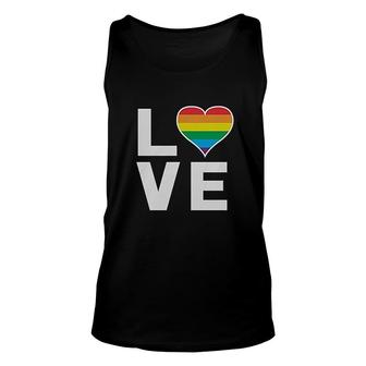 Gay Love Rainbow Unisex Tank Top | Mazezy