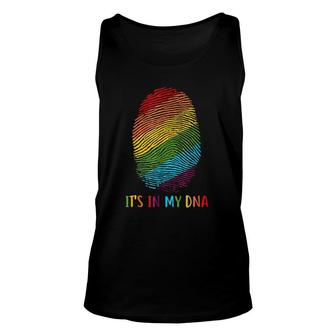 Gay Pride Week Lgbt Rainbow Dna Fingerprint Unisex Tank Top | Mazezy
