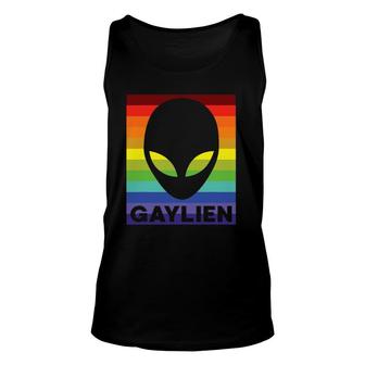 Gaylien Lgbtq Supporter Rainbow Gay Pride Apparel Tank Top | Mazezy