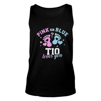 Gender Reveal Tio Uncle Unisex Tank Top | Mazezy
