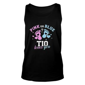 Gender Reveal Tio Uncle Unisex Tank Top | Mazezy