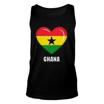 Ghana Flag Ghanaian Flag Heart Unisex Tank Top | Mazezy