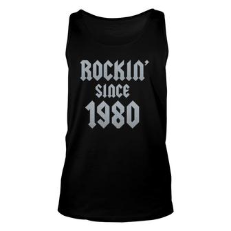Gift For 41 Years Old Classic Rock 1980 41St Birthday Unisex Tank Top | Mazezy