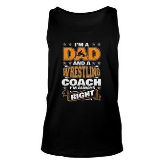 Gifts For Men Wrestling Coach Wrestling Dad Unisex Tank Top | Mazezy