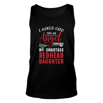 Ginger Father Mother Asked God For An Angel Redhead Daughter Tank Top | Mazezy