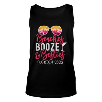 Girls Weekend Trip Florida 2022 Beaches Booze & Besties Unisex Tank Top - Thegiftio UK