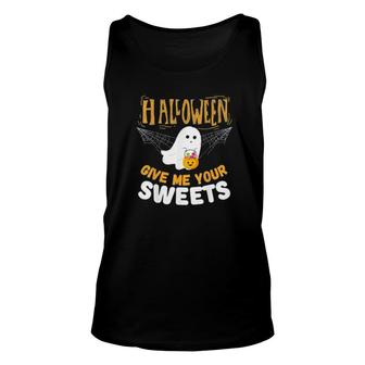 Give Me Your Sweets Horror Night Scary Halloween Tee Unisex Tank Top | Mazezy