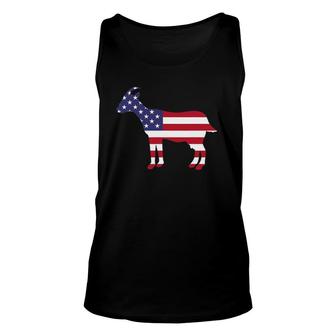 Goat American Flag Funny 4Th Of July Usa America Unisex Tank Top | Mazezy